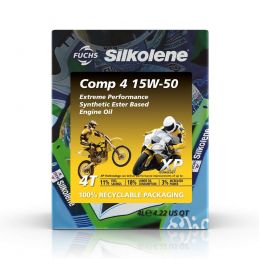 Silkolene - COMP 4 15W-50 XP - Huile moteur 4T XP Technologie - Cubi 4L