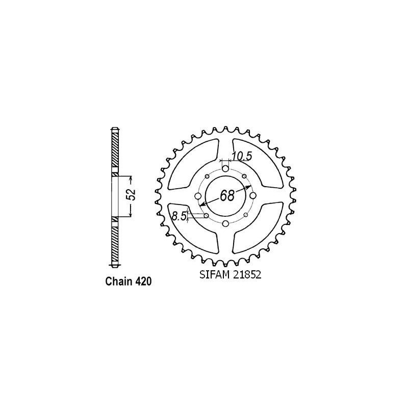 Couronne Ts 50 Er 1981-1983 - 420 - 48 Dents - Similaire JTR801