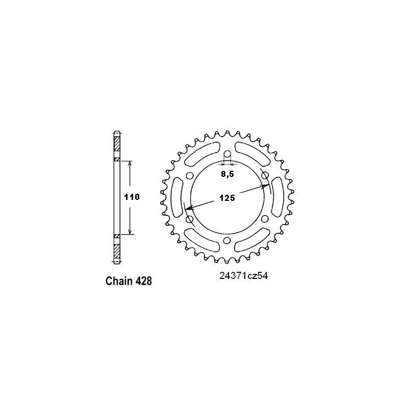 Couronne Beta 50 Rk6 1994-1998 - 428 - 54 Dents - Similaire JTR4371