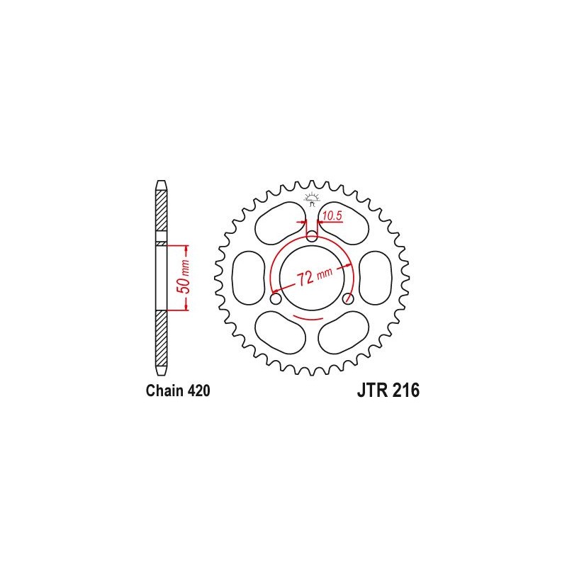 Couronne Acier Honda - 420 - 37 Dents - Made in Germany